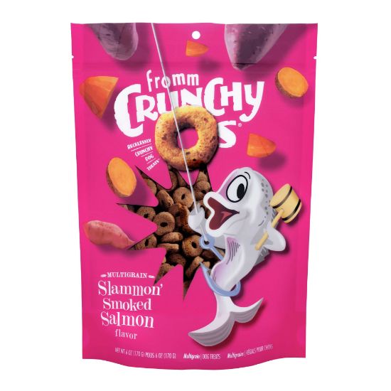 Crunchy Os Slammon' Smoked Salmon Flavor Dog Treats