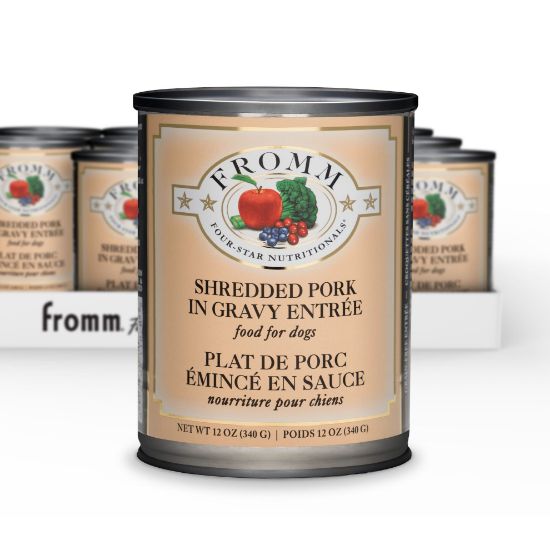 Four-Star Shredded Pork in Gravy Entrée Wet Dog Food