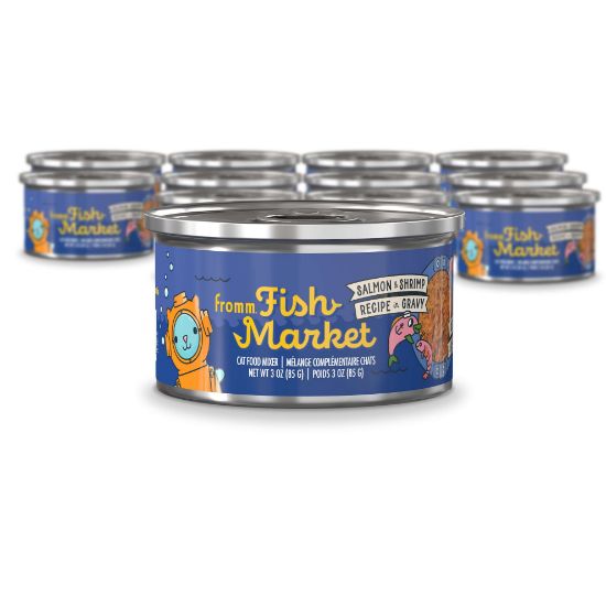 Fish Market Salmon & Shrimp Recipe in Gravy Cat Food Mixer